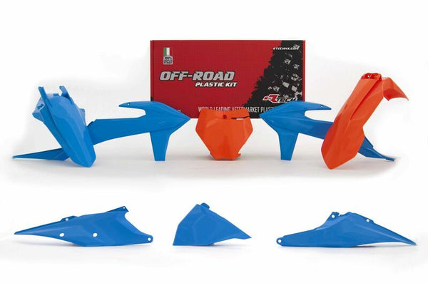 RACETECH Plastiksatz Vintage Blau/Orange KTM SX/SX-F R-KITKTM-CL0-599 