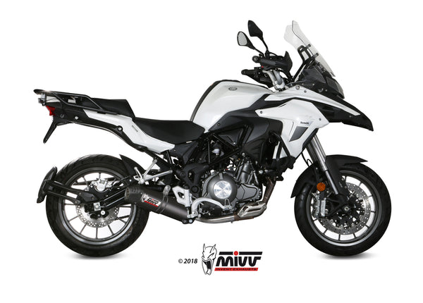 MIVV Ovaler Schalldämpfer Carbon/Carbon Endkappe Benelli TRK 502 E.003.L3C 