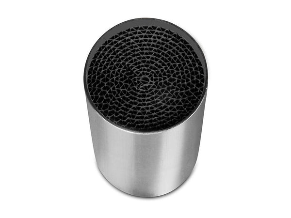 MIVV Catalytic Converter - 00.73.ACC.033.A1 ACC.033.A1 med bikakeformad kärna i metallhölje, idealisk för avgassystem och fordonstillbehör.