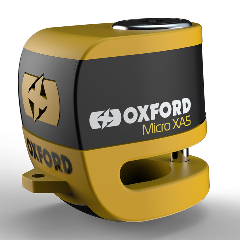 Oxford Micro XA5 Alarm Disc Lock - Yellow & Black LK213