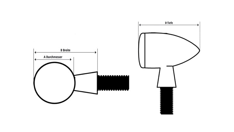 Highsider Apollo Bullet LED -Rücklicht - Bremslicht/Indikatoren 254-171