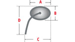 Highsider Torezzo -Ausrüstspiegel - mit LED -Indikatoren (Paar) 301-580