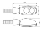 Highsider-Stiftkopf-Einzel-LED-Indikator, getöntes Glas 203-280