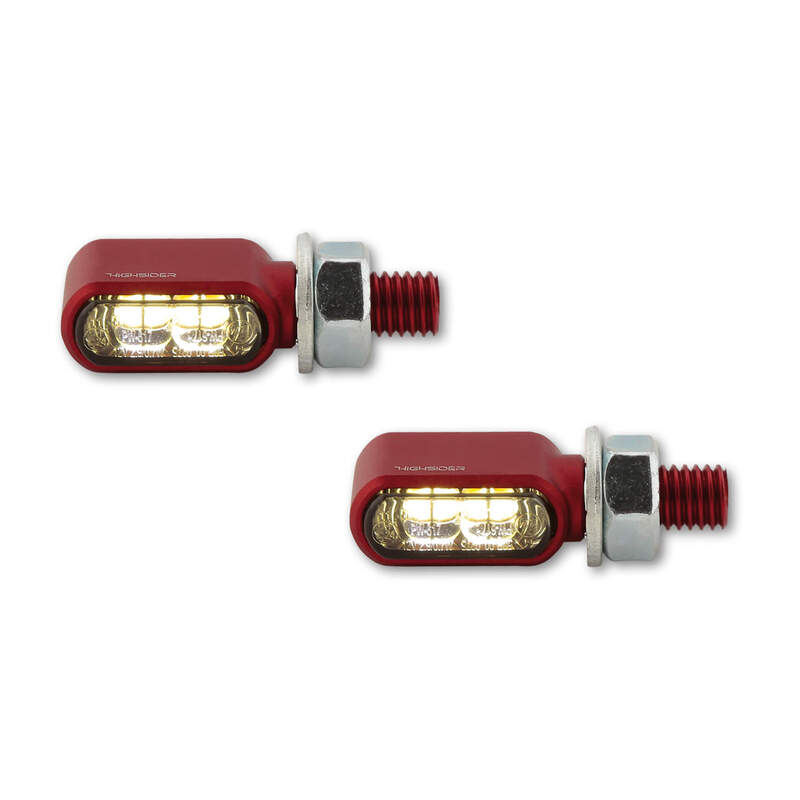 HighSider CNC 2in1 LED-Indikator/Position Leichtes Bronx, Rot, getönt, E-zugelassen, (Paar) 204-2872