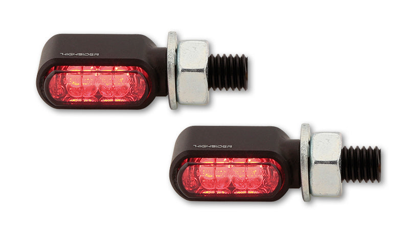 Highsider CNC LED 3in1 Schwanz, Bremslicht, Indikator Little Bronx, schwarz, getönt. 254-2860