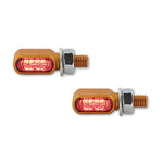 Highsider CNC LED 3in1 Tail, Brake Light, Indicator Little Bronx, Gold, Tinted, E-Approved, (pair) 254-2864