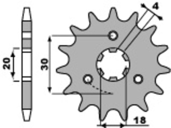 PBR Steel Standard vorderen Kettenrad 2056 - 520 2056 11 18NC