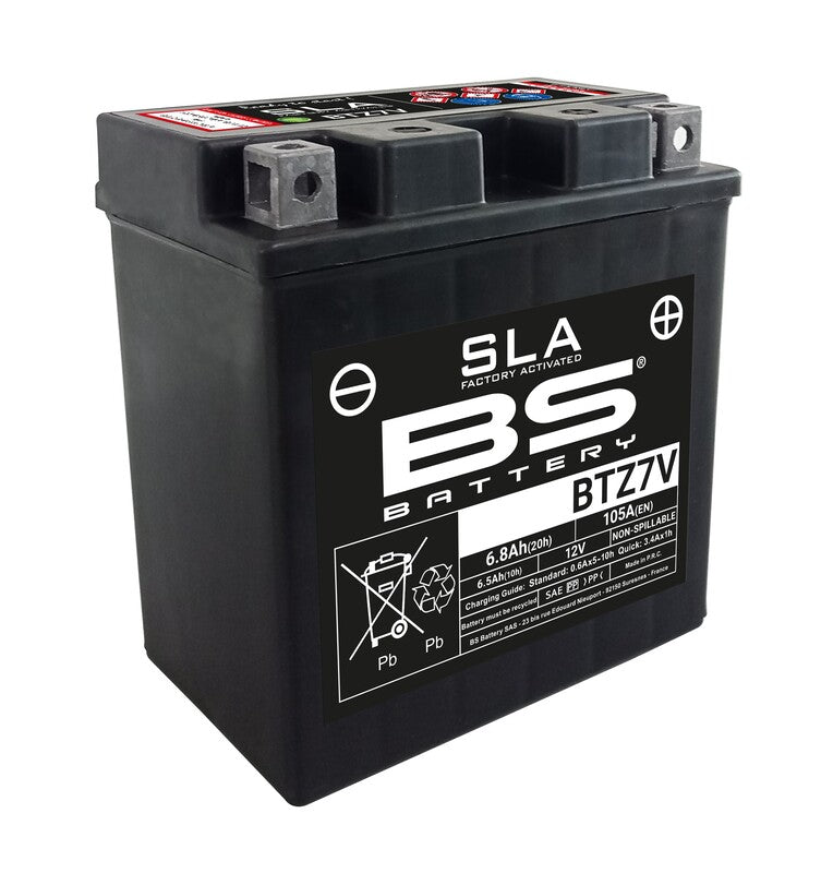 BS BATTERY SLA BATTERY MAINTENANCE FREE FACTORY ACTIVATED - BTZ7V