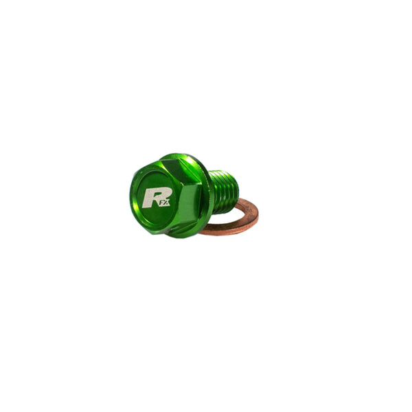 RFX Pro Magnetic Drain Bolt (grün) [M10 x 22 mm x 1,5] - Kawasaki KXF450/450R FXDB2020099GN