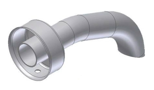 MIVV DB Killer för X-Cone ljuddämpare Ø25 mm 50.SC.DK.011.0 i metall, böjd design för effektiv ljuddämpning. Reservdel för avgassystem.