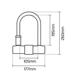 Oxford Magnum U -Lock With Bracket - 170x285mm LK223