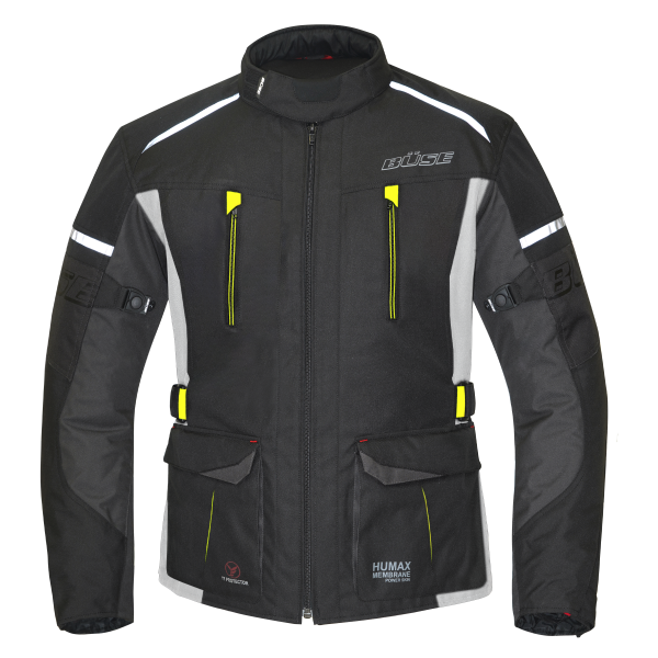Buse Dam Textile MC Jacke reitet Schwarz /Grippe