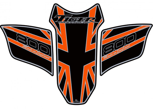 Tankschutz 2010-16 Tiger 800 Schwarz/Orange