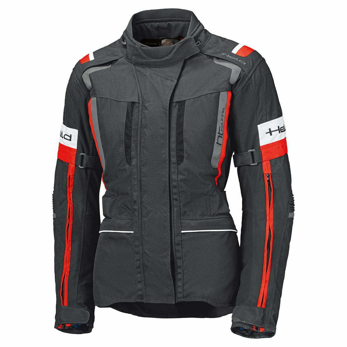 Held Dam Textil Mc-Jacke 4-Touring II Schwarz /Rot 