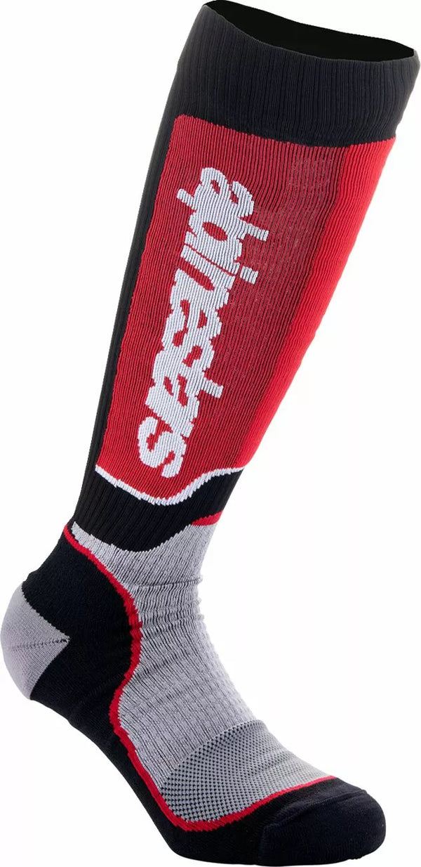 Alpinestars (MX) Sockenoberfläche MX+ BLK/Rot/GY 4742324-1215-ML