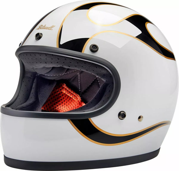 Biltwell Helm Gringo mit Flam XL 1002-561-505