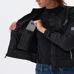 Ozone Lady Textile Mc-Jacket Dart Schwarz