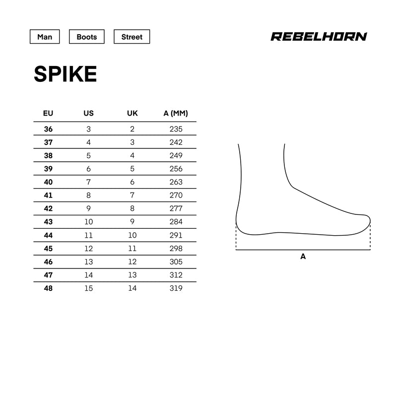 Rebelhorn Unisex MC-Shoes Spike Grey