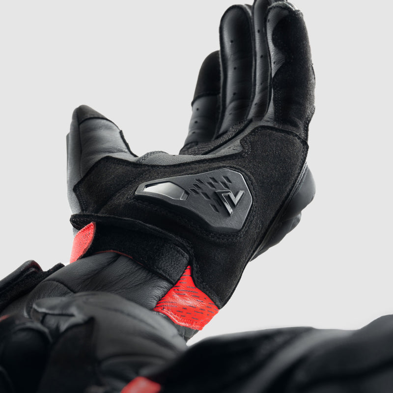 Rebelhorn MC Handschuhe Viper schwarz /rot