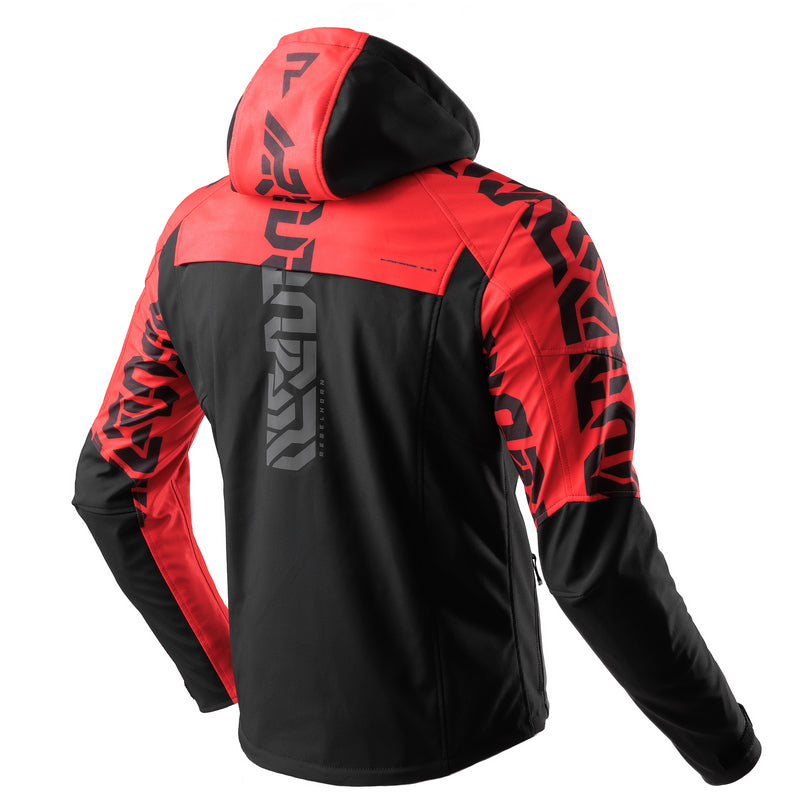 Rebelhorn Softshell Mc-Jacket Slash Schwarz /Rot