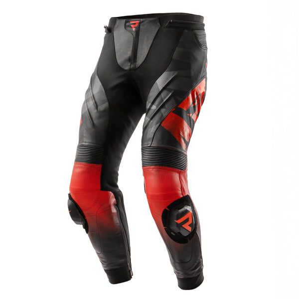 Rebelhorn MC-Lederhose Inferno schwarz /rot