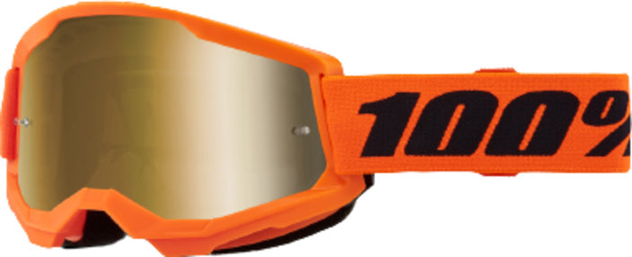 100% Goggles Strata 2 Orange - Gold Mirror