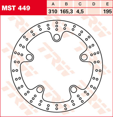 TRW Bremsrotor Fix Runde L/R MST449