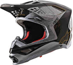 Alpinestars Cross MC Helm Supetech M10 Legierung Silber /Schwarz /Gold