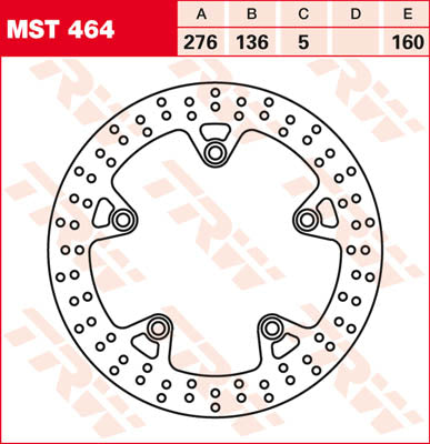 TRW Bremsrotor Fix Runde L/R MST464