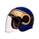 SMK Jet MC Helm Retro Seven Blue