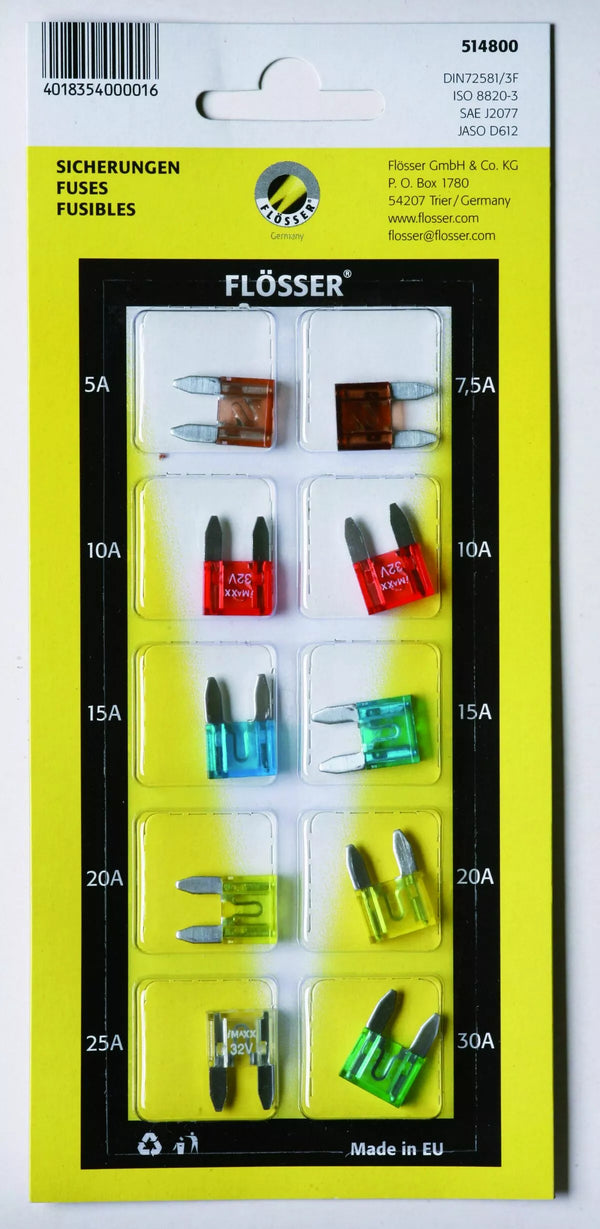 FLOSS FUSE MINI 10PCS -Karte 514800