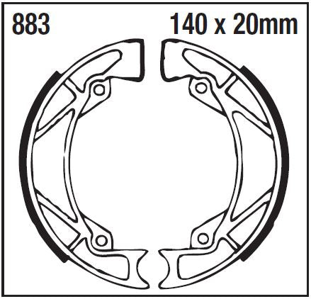 EBC BRAKE SHOE default 883