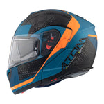 MT Helme Öffnen MC Helm Atom Adv Blue