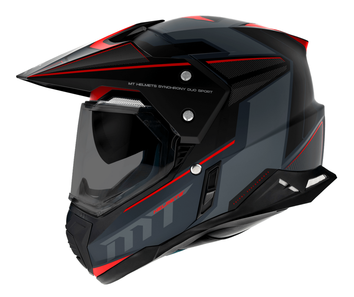 MT Helme Enduro MC Helm Synchrony Patrol Matt Red