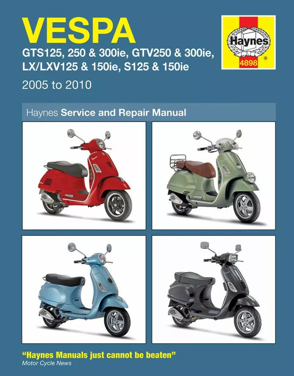 Haynes Vespa GTS GTV LX & S 125-4898