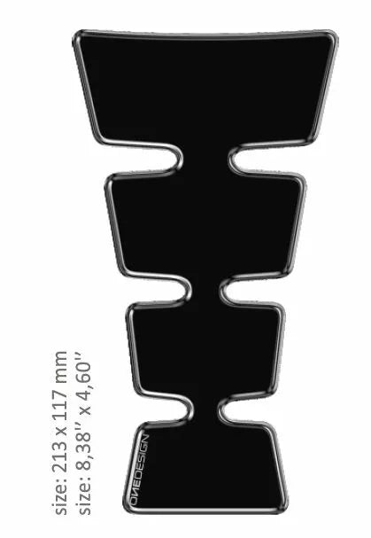 Onedesign Tank Pad Uni Gold Shape Black CGMAXBKP