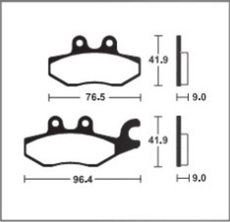 Tecnium Scooter organische Bremsbeläge - ME318 1022676