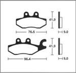 Tecnium Scooter organische Bremsbeläge - ME318 1022676