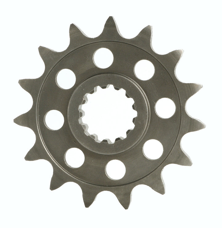 PBR Steel Standard Front Sprocket 416 - 428 416 14 18NC i stål med 14 kuggar och hål för viktminskning. Passar fordonstillbehör och chassikomponenter.