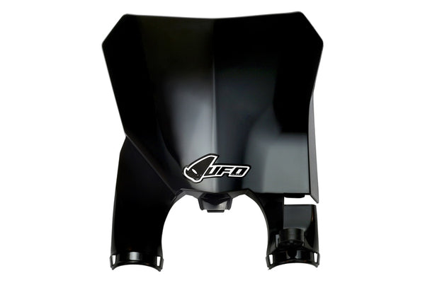 UFO Stadium Front Number Plate Black Honda CRF450R/RX HO04679#001