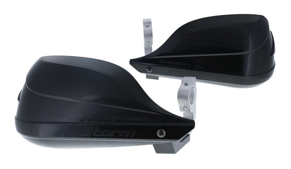 Barkbusters Storm Hanguads Set Single Point Clamp Mount Ø25,4 mm schwarzer STM-002-01-BK