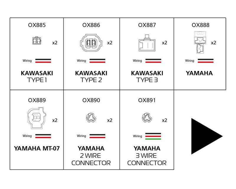 Oxford -Indikatoradapterkabel - Kawasaki Typ 1 OX885