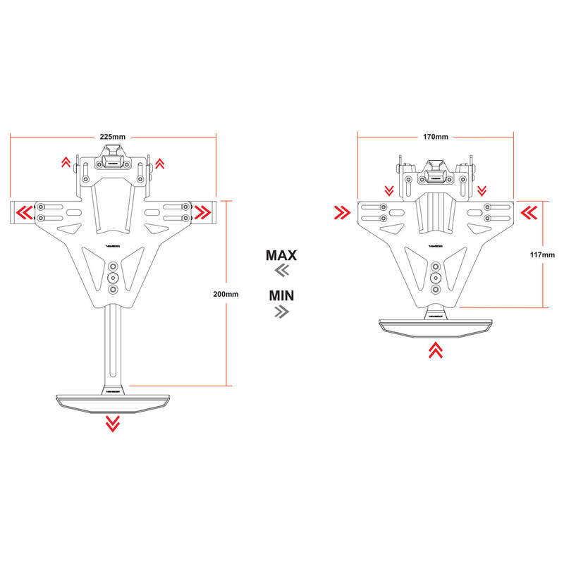 HighSider-Nummernschildinhaber Akron-Rs Pro Universal 280-203 PS