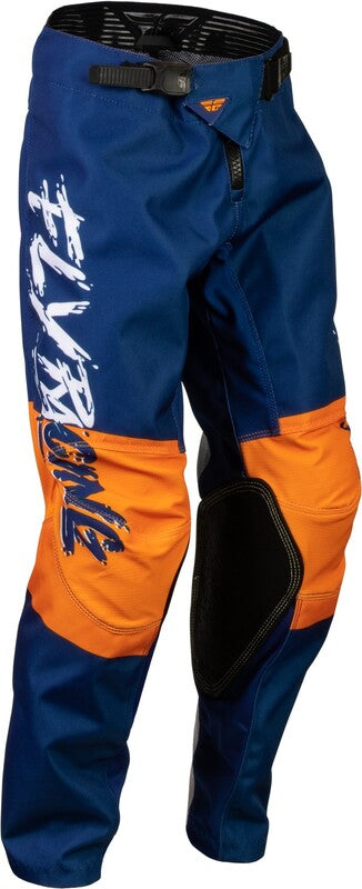 Fly Racing Youth Kinetic Khaos Pants White/Navy/Orange 376-43522