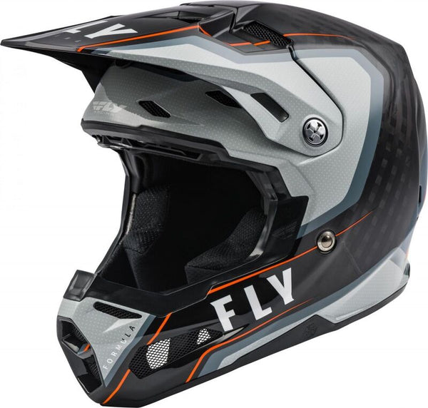 Escape racing formula carbon axon helmet black/gray/orange lg 73-4428l