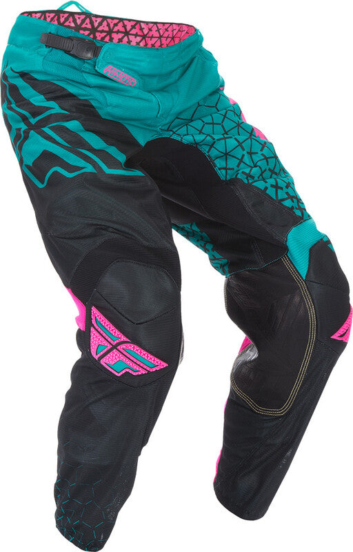 Fly Racing Kinetic Trifecta Mesh Youth Pants - Teal/Pink/Black 370-33526