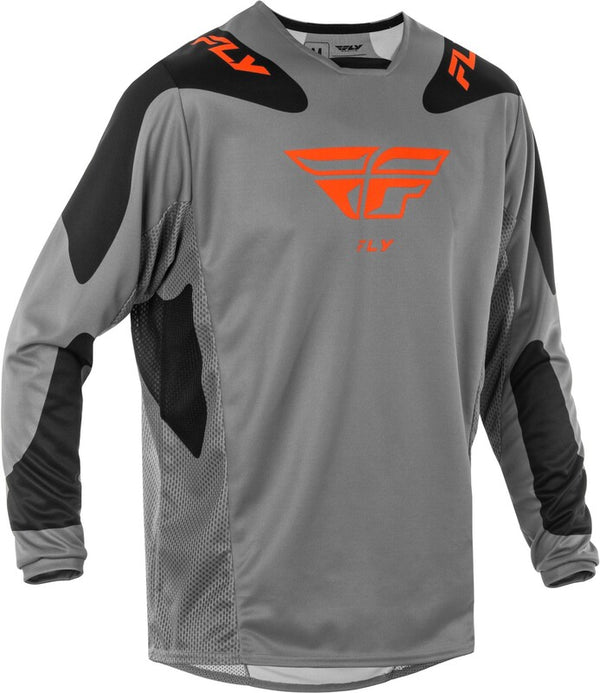 Fly Racing Kinetic Sym Jersey - Grau/Orange/Schwarz 378-422m