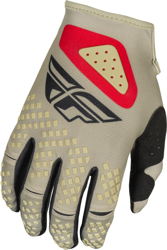 Fly Racing Kinetic Sym Gloves - Light Gray/Red/Black 378-410s