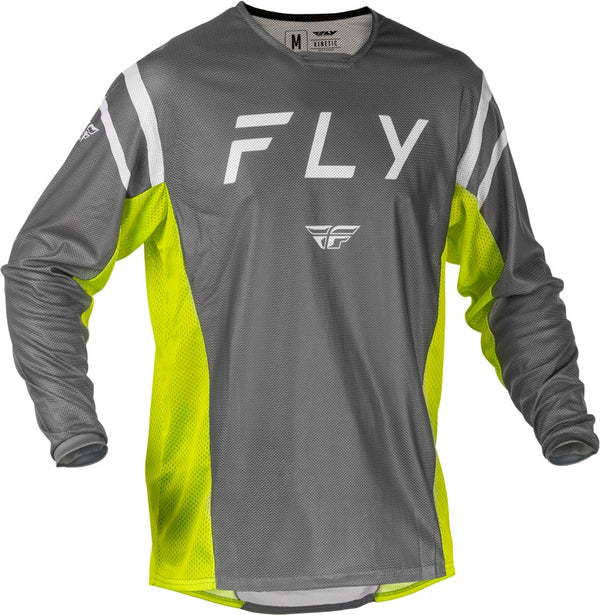 Fly Racing Kinetic Mesh Jersey - Grau/Gelb 379-314L