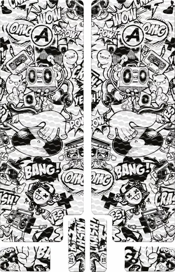 ALGIS GABEL -Aufkleber strukturierte Bk Comic Bk.t06.004